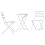 Bistro set za vrt 3 pcs Antracit Čelik - Slika 2