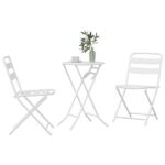 Bistro set za vrt 3 pcs Antracit Čelik - Slika 3