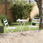 Bistro set za vrt 3 pcs Antracit Čelik - Slika 4