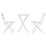 Bistro set za vrt 3 pcs Antracit Čelik - Slika 7