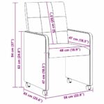 Blagovačke stolice s kotačima 2 pcs Svjetlosiva 58 x 65 x 94 cm - Slika 11