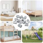 Bačvaste matice 2 pcs Srebrno M6 x 13 mm Metal