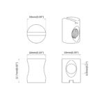 Bačvaste matice 2 pcs Srebrno M6 x 13 mm Metal - Slika 7